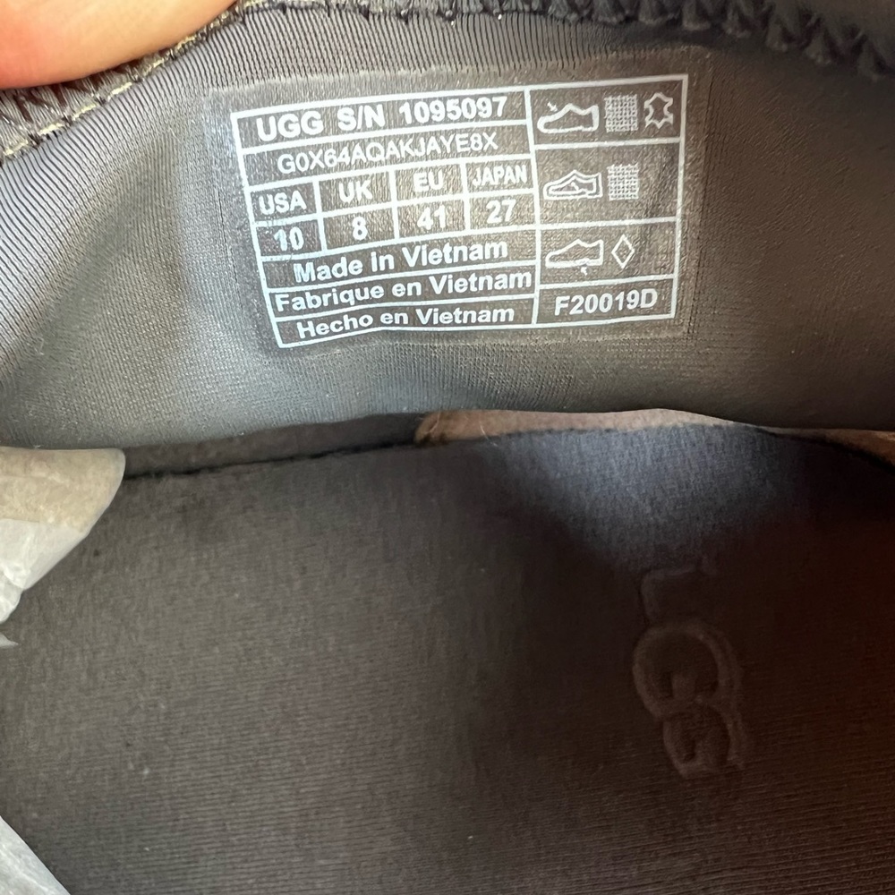 UGG Neutra Logo Elastic Slip-On Sneakers Gray/White Women’s Size 10 - Picture 13 of 16